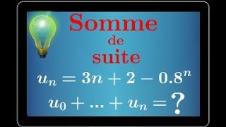 Somme de suite • Un3n208n • arithmétique et géométrique • première Spé maths ES STI [upl. by Lerret768]