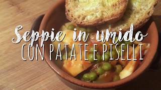 SEPPIE IN UMIDO CON PATATE E PISELLI  ricetta facile [upl. by Giulia]