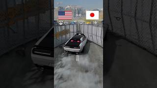 American cars VS Japanese cars usa beamngdrive games shorts [upl. by Eaton130]