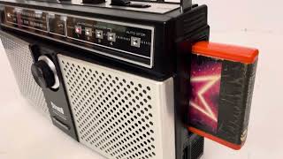 Panasonic RS 838 stereo AMFM 8 track boombox restored 1970s ￼ [upl. by Jankey]