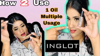 INGLOT Duraline Mixing Oil Review amp Demo in Hindi Must Have Product for all Makeup Lovers ❤️ [upl. by Bartlett528]