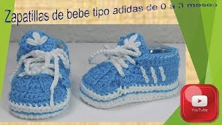 Zapatillas tipo adidas para bebe de 0 a 3 meses [upl. by Hazelton]