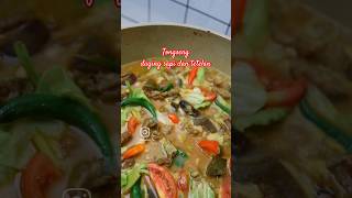 Tongseng daging sapi campur nasi semejikom abis gara2 menu ini cooking tongseng resep food [upl. by Rehpetsirhc]