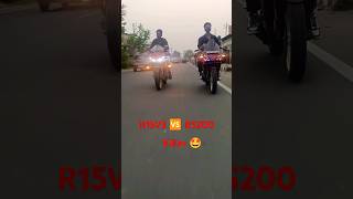 Killer 🤩 bikers R15V3 🆚 RS200 ride rider short video trending [upl. by Boyce]