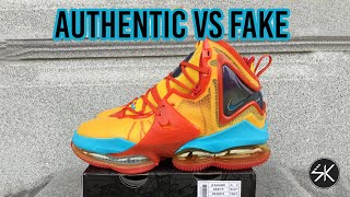 Nike Lebron 19 Tune Squad REAL VS FAKE [upl. by Dnalyk]