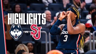 HIGHLIGHTS  UConn Women’s Basketball at St John’s [upl. by Enirok743]