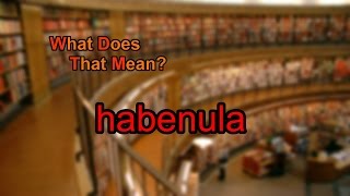 What does habenula mean [upl. by Eille585]