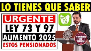 🔥📢 INCREÍBLE💥LEY 73 y 97 SORPRESA  AUMENTOS 2025 ADULTOS MAYORES BENEFICIOS [upl. by Aihtnamas]