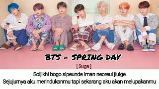 BTS Spring Day Lyrics  Terjemahan [upl. by Flieger85]