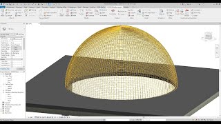 Sofistik Reinforcement Extension for Revit 2020  Installation  Dome  Face Rebar [upl. by Tasiana]