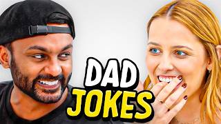 Dad Jokes  Dont laugh Challenge  Sath vs Kat  Raise Your Spirits [upl. by Ilak]