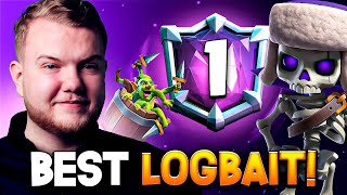 1 IN THE WORLD WITH BEST LOG BAIT DECK IN CLASH ROYALE [upl. by Morez]