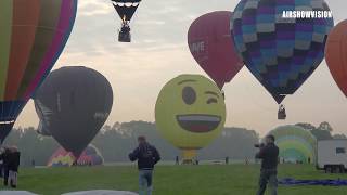 IMPRESSIVE HOT AIR BALLOON MASS ASCENT  MIDLAND AIR FESTIVAL 2019 ARBURY HALL [upl. by Anchie799]