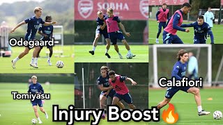 Arsenal Injury News Today 🔥 ODEGAARD TOMIYASU CALAFIORI RETURNS  Arsenal Injury Boost [upl. by Vedi]