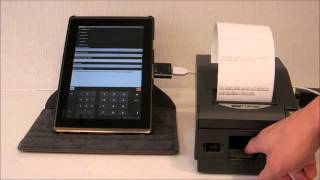 Android 40 Tablet and POS Printer  printing demo [upl. by Ateekan]