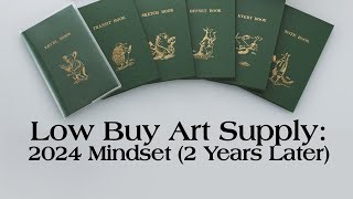 Low Buy Art Supply 2024 Mindset 2 Years Later [upl. by Ainoval442]