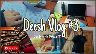 Deesh vlog 3 Study 📚☕️ late night 💤 deesh studyvlog student [upl. by Ettevets]