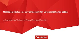 EWB  4 Cornelsen DaF OnlineKonferenz  Methoden für dynamischen DaFUnterricht  Carlos Sotelo [upl. by Armand]