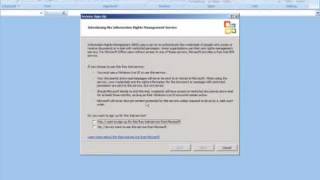 Active Directory RMS Windows Live ID Trial Service Demo [upl. by Ahnavas]