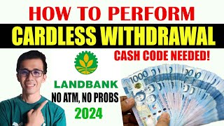 CARDLESS WITHDRAWAL  LANDBANK ONLINE BANKING 2024 [upl. by Francoise]