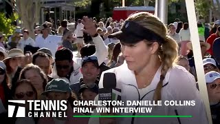 Danielle Collins Wins Back To Back Titles And Brings Good Luck Charm Quincy  Charleston Final [upl. by Assyla]