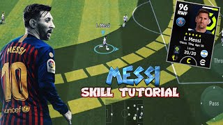 Lionel Messi Skills Tutorial Part1  efootball 2023 mobile efootball 2023 mobile skills tutorial [upl. by Lennod486]