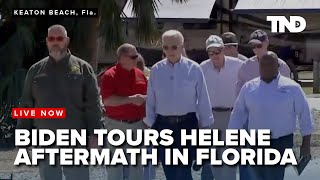 Biden surveys aftermath of Hurricane Helene in Florida [upl. by Asilana]