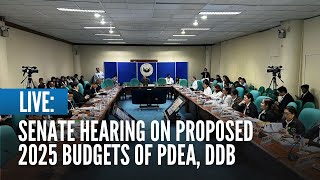 LIVE Senate hearing on proposed 2025 budgets of PDEA DDB [upl. by Asilej]