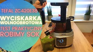 TEFAL ZC420E38 WYCISKARKA WOLNOOBROTOWATEST PRAKTYCZNY ROBIMY SOK [upl. by Chemush]