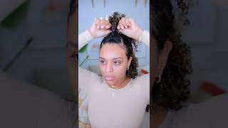 quick amp easy curly hairstyle curls curlyhairstyles curlyhairroutine [upl. by Serdna]