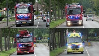 Brandweerkorpsen Vlaardingen amp Schiedam rukken met spoed uit naar balkonbrand aan Hartmansstraat [upl. by Aehsila]