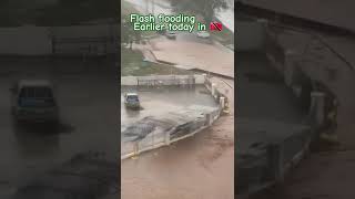 flash flooding earlier today at maritime roundabout barataria Trinidad [upl. by Pirali]