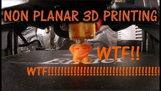 Non planar 3D printing 3d Marvin with Curvislicer [upl. by Orthman]