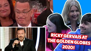 BRITISH FAMILY REACTS Ricky Gervais At The Golden Globes 2020 [upl. by Masuh395]