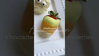 Halloween Chocolate Covered Strawberries part 1 halloweentreats halloweendesserts halloween24 [upl. by Ahker]