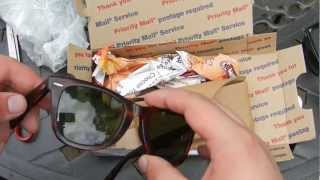 Unboxing Vintage RayBan Wayfarer BampL 5022 2052 Mock Tortoise Sun Glasses [upl. by Htirehc839]