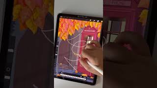 Fallen Leaf Animation Tips in Procreate digitalart animation illustration art [upl. by Ogata]