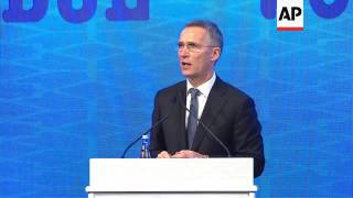 Stoltenberg urges NATO members on Montenegro [upl. by Anelra]