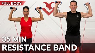 35 Min Full Body Resistance Band Workout for Weight Loss amp Strength at Home for Beginners thru INTMD [upl. by Larred]