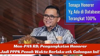 Terbaru Keputusan Final MenPAN RB Pengangkatan Honorer Jadi PPPK Penuh dan Paruh Waktu [upl. by Rex]