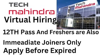 Tech Mahindra hiring work from home job fresher jobs12th pass jobs [upl. by Shulman571]