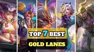 Top 7 Best Gold Laners For Carrying In Solo Rank  Mobile Legends [upl. by Harms]