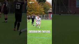 DOES THE CROSSBAR GET AN ASSIST worldie goal baller sundayleague grassrootsfootball [upl. by Retniw]