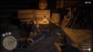 Red Dead Redemption 2  Looting interiors 127 Ridgewood Farm at night [upl. by Tilney208]