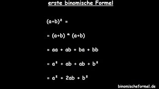 Binomische Formeln  erste  Tutorial [upl. by Hilda]