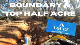 Thrilling Enduro Ride Tackling Boundary amp Top Half Acre Trails at Louee [upl. by Aihseym656]