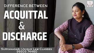 How is Acquittal different from Discharge  Difference between Acquittal and Discharge [upl. by Sashenka]