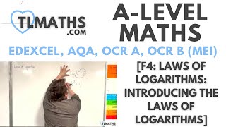 ALevel Maths F401 Laws of Logarithms Introducing the Laws of Logarithms [upl. by Redla]