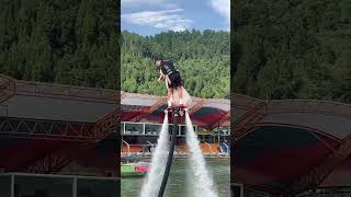 Flyboard montage  water jetpack water world this is to high shorts [upl. by Ybrik754]