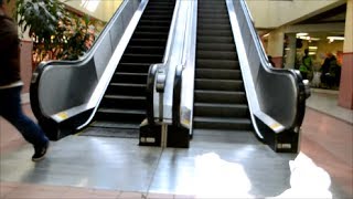 VINTAGE OTIS ESCALATORS AT PLAZA COTE DES NEIGES SHOPPING MALL [upl. by Lateh941]